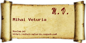 Mihai Veturia névjegykártya